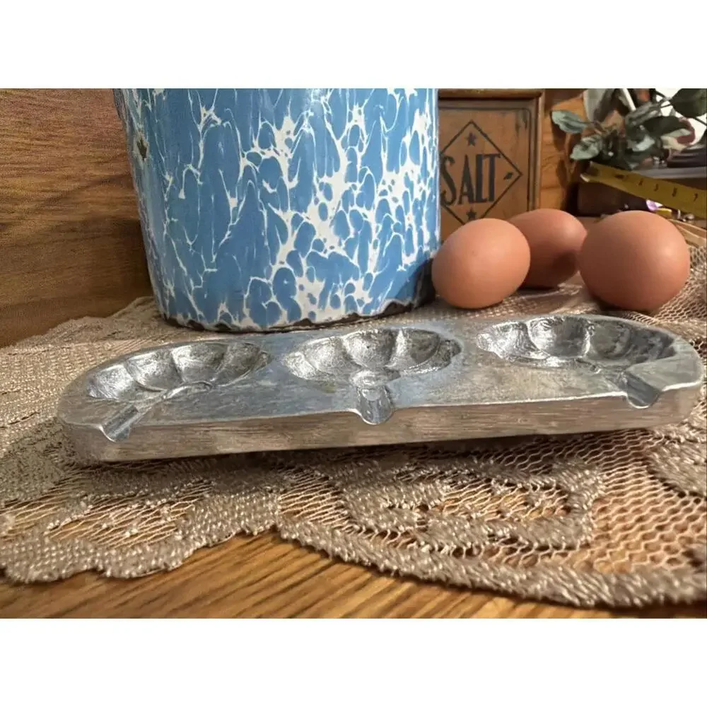 Vintage Pewter Chocolate Candy Ice Cream Mold Daisy Flower 3 Lollipop Spring